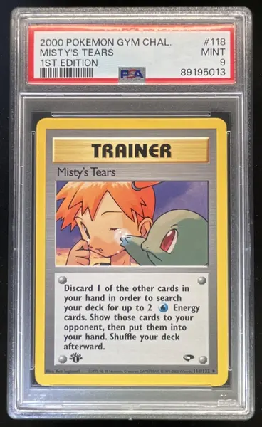 2000 Pokemon Gym Challenge 1st Edition #118/132 Misty's Tears PSA 9