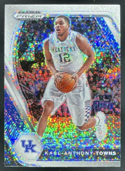 2021-22 Panini Prizm Draft Picks White Sparkle Prizm SSP #67 Karl-Anthony Towns