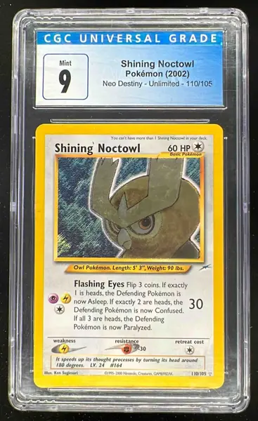 2002 Pokemon Neo Destiny #110/105 Shining Noctowl Holo CGC 9 on Fanatics  Collect