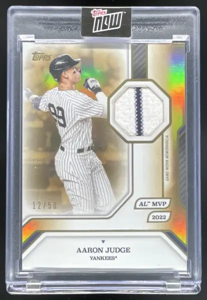 2025 Topps MVP Collection Relics Gold Foil #29-R Aaron Judge /50