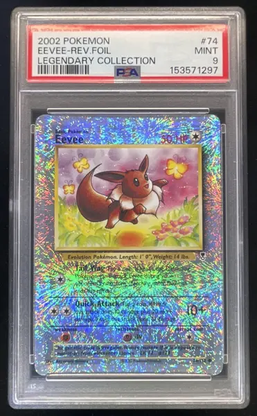 2002 Pokemon Legendary Collection Reverse Holo #74/110 Eevee PSA 9