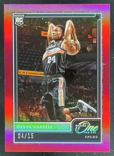 2020-21 Panini One and One Red #128 Devin Vassell RC /15
