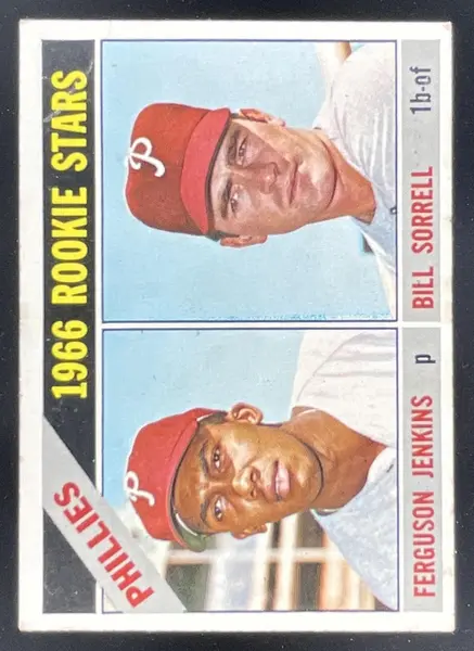 1966 Topps #254 Phillies 1966 Rookie Stars Ferguson Jenkins Bill Sorrell RC