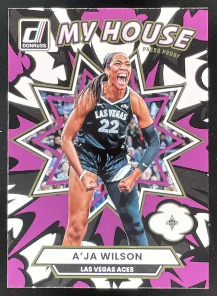 2025 Panini Donruss WNBA My House Press Proof Purple #5 A'ja Wilson
