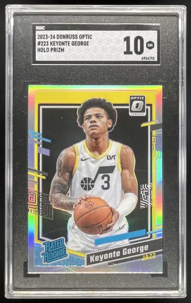 2023-24 Donruss Optic Holo Prizm #223 Keyonte George RC Rated Rookie SGC 10