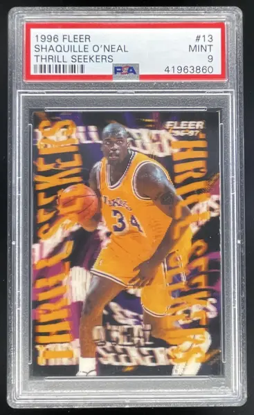 1996-97 Fleer Thrill Seekers #13 Shaquille O'Neal PSA 9