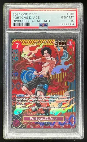 2024 One Piece OP08 Special Alternate Art #013 Portgas D. Ace PSA