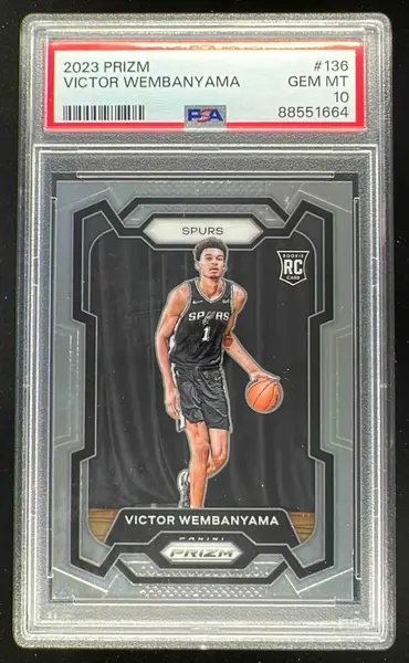 2023-24 Panini Prizm #136 Victor Wembanyama RC PSA 10 on Fanatics