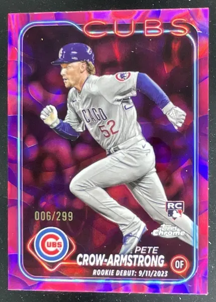 2024 Topps Chrome Update Magenta/Purple Lava Lamp Pete Crow-Armstrong RC /299