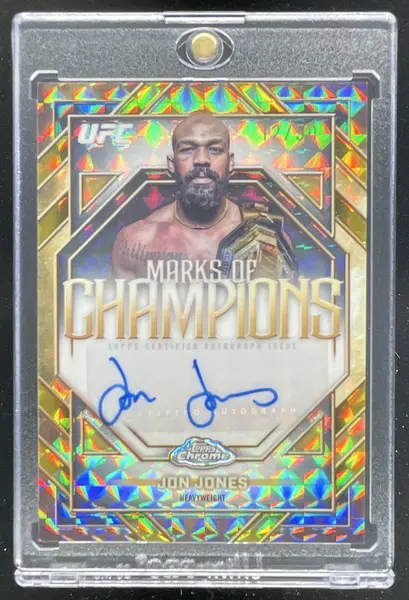 2026 Topps Chrome UFC Marks of Champions Gold Geometric #JJ Jon Jones Auto /50
