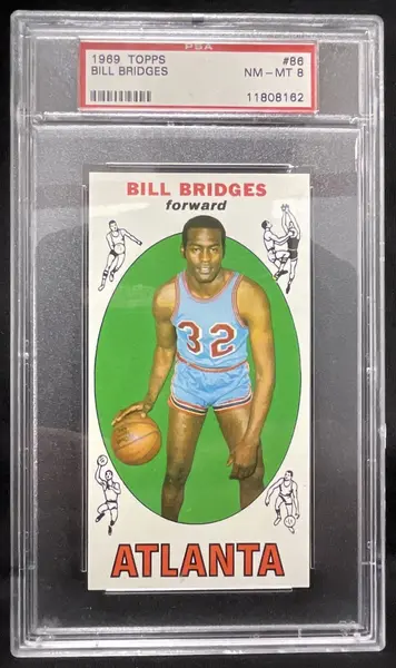 1969-70 Topps #86 Bill Bridges RC PSA 8