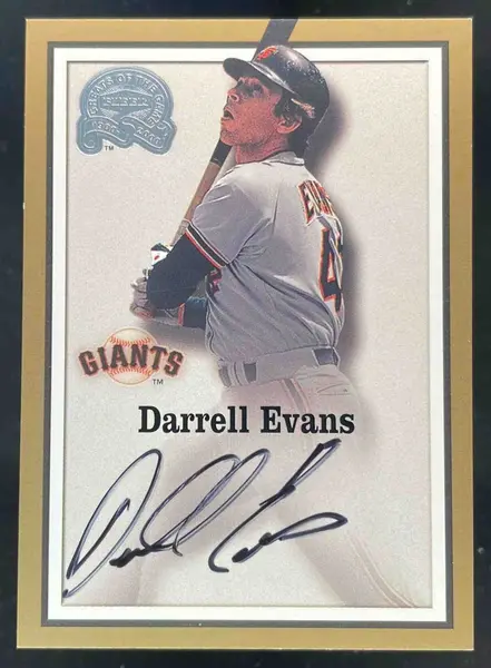 2000 Fleer Greats of the Game Autographs #NNO Darrell Evans Auto
