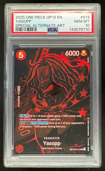 2025 One Piece OP12 EN Special Alternate Art #013 Yasopp PSA 10 on