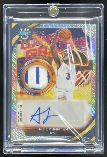 2025-26 Bowman Best University Game Graphs Special Patch AJ Dybantsa Auto /2