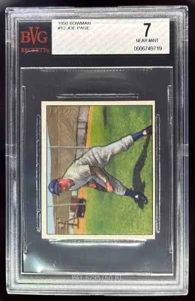 1950 Bowman #12 Joe Page BGS 7