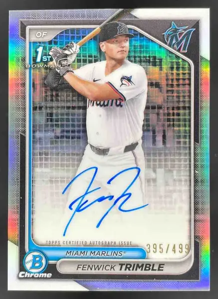 2024 Bowman Draft Chrome Prospect Refractor #CPA-FT Fenwick Trimble RC Auto /499