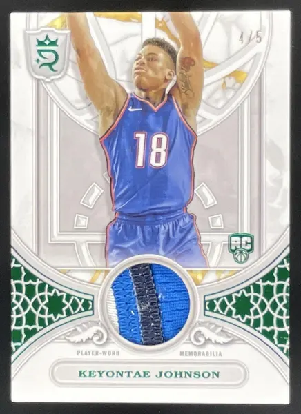 2023-24 Topps Royalty Collection Round Ball Relics Green Keyontae Johnson RC /5