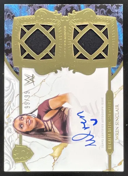 2025 Topps Royalty WWE Regalia Relic Signatures #RES-WSI Wren Sinclair Auto /99