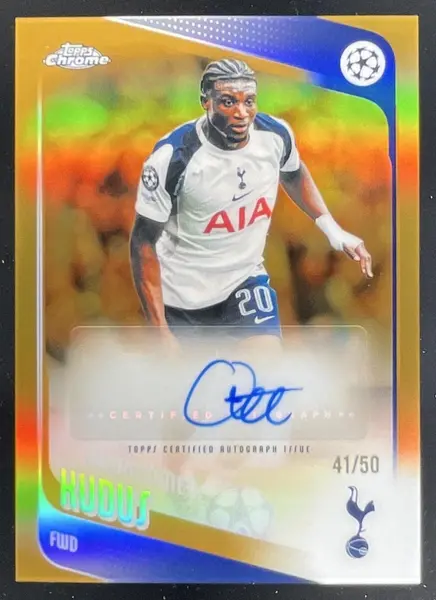 2025 Topps Chrome Chrome Gold Refractor #CA-MK Mohammed Kudus Auto /50