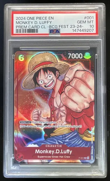 2024 One Piece EN Premium Card BCG Fest #001 Monkey D Luffy PSA 10