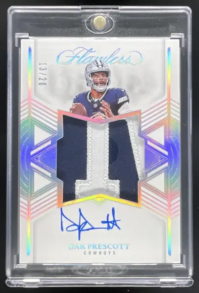 2025 Panini Flawless Star Swatch Signatures Silver #5 Dak Prescott Auto /20