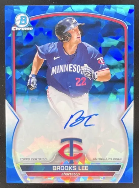 2023 Bowman Sapphire Chrome Autographs #BSPA-BL Brooks Lee Auto