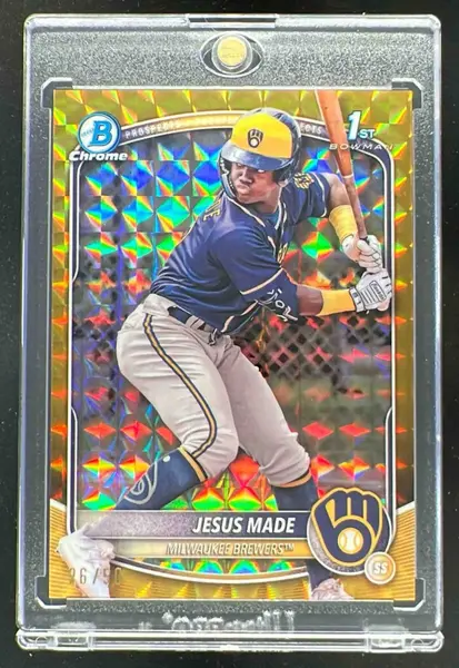 2025 Bowman Chrome Prospects Gold Geometric Refractors #BCP-50 Jesus Made RC /50