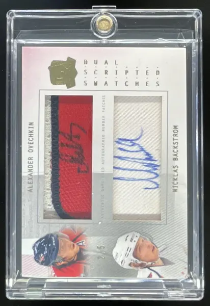 2009 The Cup Scripted Swatches Dual Alexander Ovechkin Nicklas Backstrom Auto /5