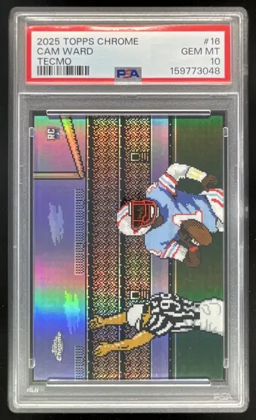 2025 Topps Chrome Tecmo Bowl #TECMO-16 Cam Ward RC SSP PSA 10