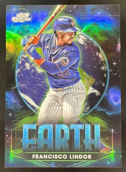 2025 Topps Cosmic Chrome Planetary Pursuit Earth #PPE-4 Francisco Lindor