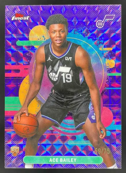 2025-26 Topps Finest Uncommon Purple Geometric Refractor #105 Ace Bailey RC /75