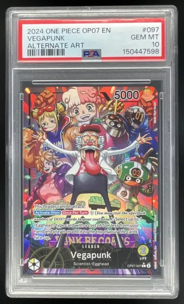2024 One Piece OP07 EN #097 Vegapunk Alternate Art PSA 10
