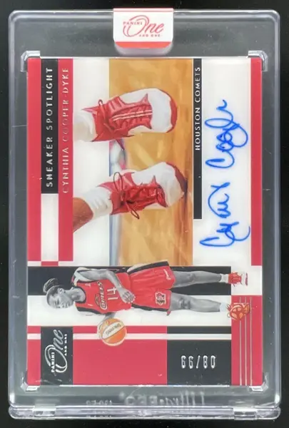 2025 One and One WNBA Sneaker Spotlight #7 Cynthia Cooper Auto /99