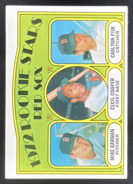 1972 Topps #79 Red Sox Mike Garman Cecil Cooper Carlton Fisk RC