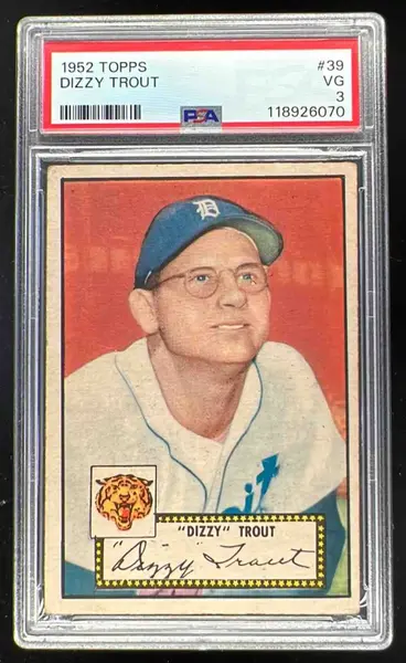 1952 Topps #39 Dizzy Trout PSA 3