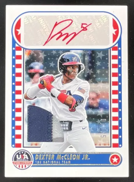 2025 Panini USA Stars & Stripes USA Materials Prime #43 Dexter McCleon Jr. /25