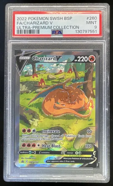 2022 Pokemon Sword & Shield Black Star Promos #SWSH260 Charizard V PSA 9