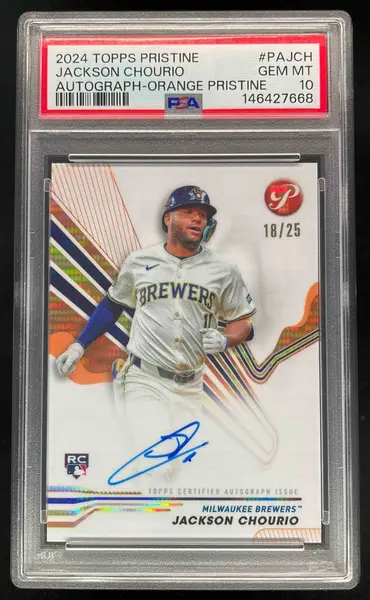Carte Jackson Chourio Rookie 2024 Select - Flash Prizm Orange #6 Milwaukee Brewers