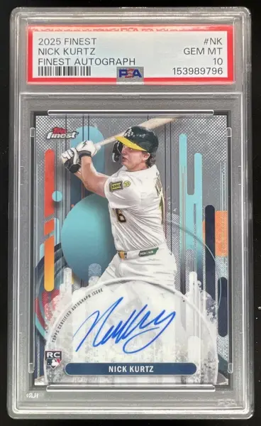 2025 Topps Finest Autograph #FA-NK Nick Kurtz RC Auto PSA 10