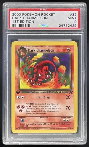2000 Pokemon Team Rocket First Edition #32/82 Dark Charmeleon PSA 9