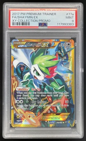 2017 Pokemon Premium Trainer XY Collection Promo #77a Shaymin EX Full Art PSA 9