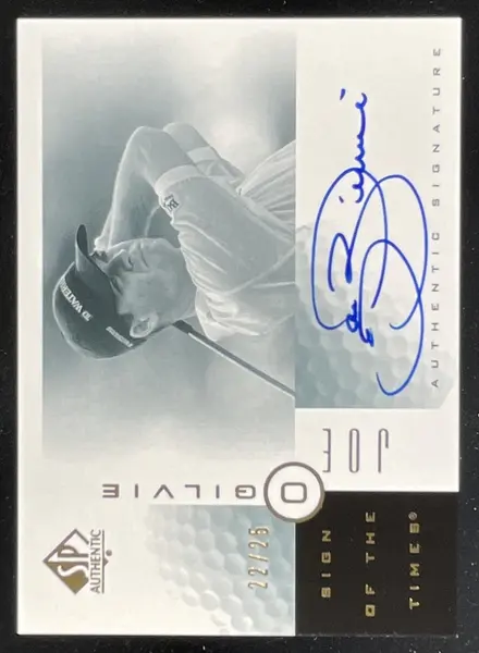 2001 SP Authentic Sign of the Times Gold #JO Joe Ogilvie Auto /25
