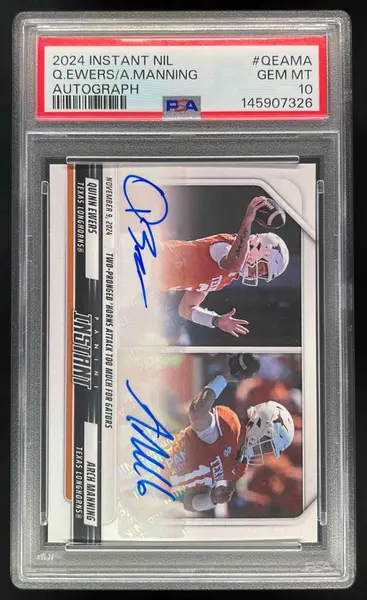 2024 Panini Instant NIL #QEAMA Quinn Ewers Arch Manning Auto PSA 10