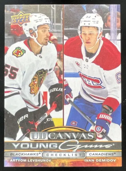 2025-26 Upper Deck UD Canvas Artyom Levshunov Ivan Demidov Young Guns RC