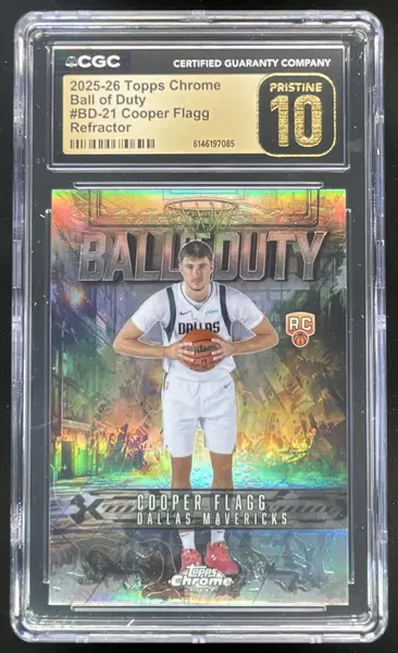 2025-26 Topps Chrome Ball of Duty Refractor #BD-21 Cooper Flagg RC CGC 10