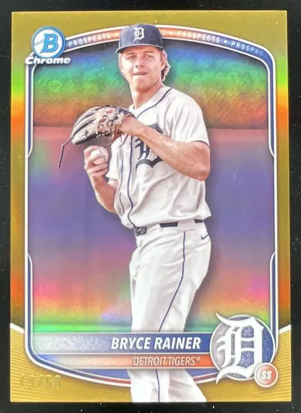 2025 Bowman Chrome Prospects Gold Refractor #BCP-49 Bryce Rainer /50
