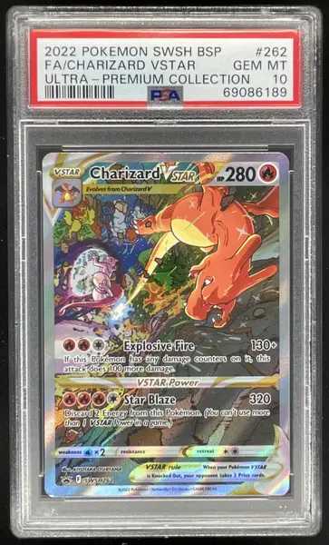 2022 Pokemon Sword & Shield Black Star Promos #SWSH262 Charizard VST PSA 10