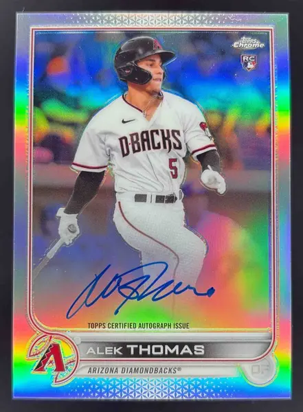 2022 Topps Chrome Rookie Autographs Refractor #RA-AT Alek Thomas RC Auto /499