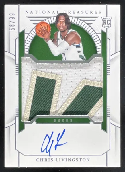 2023-24 National Treasures Rookie Patch #150 Chris Livingston Auto /99