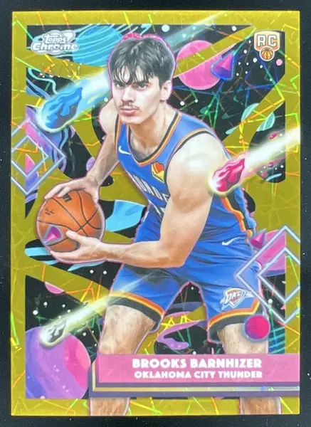 2025-26 Topps Cosmic Chrome Gold Interstellar #152 Brooks Barnhizer RC /50